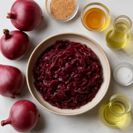 Confit d'oignons rouges