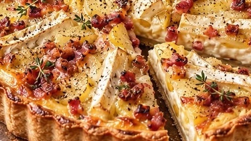 Tarte Gourmande - Pomme de terre, Camembert et Lardons