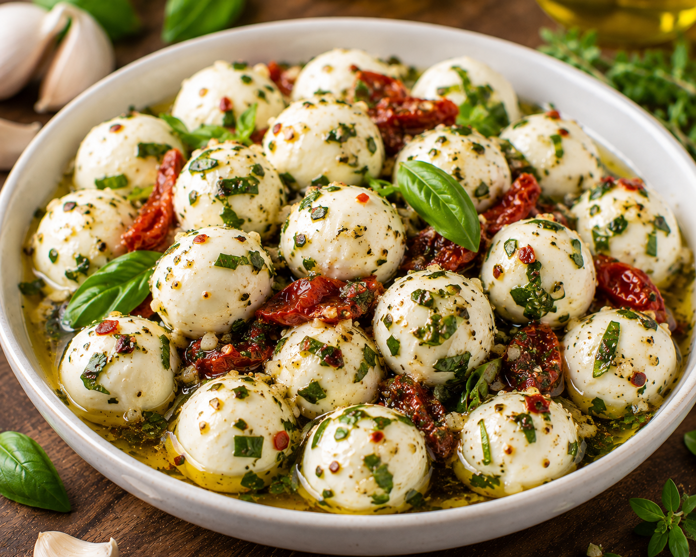 Billes de Mozzarella Marinées