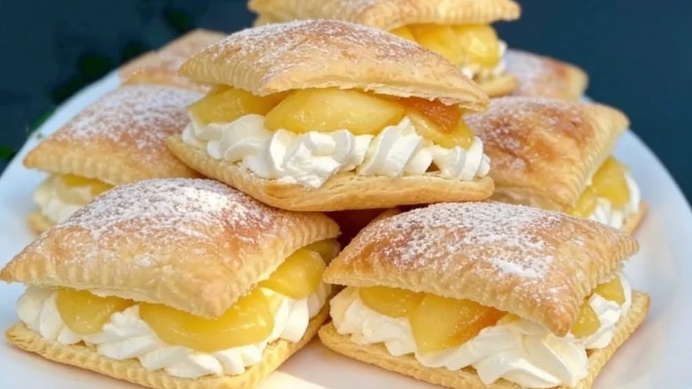 Petits gâteaux aux pommes et pâte feuilletée