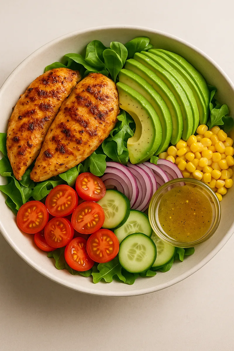 Bol de Salade au Poulet Grillé & Avocat Ultra Gourmand