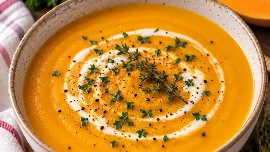 Velouté de butternut et carottes ultra crémeux