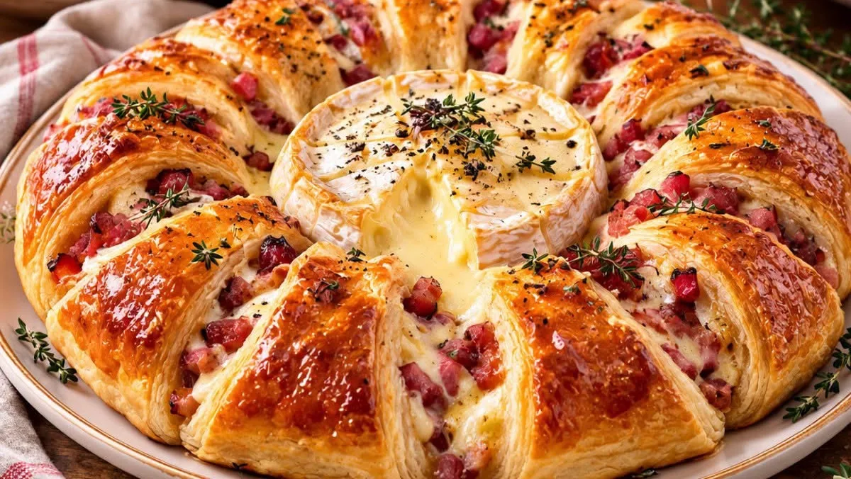 Couronne Feuilletée au Camembert & Lardons