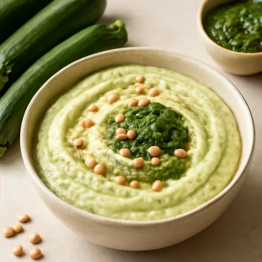 Mousse de courgettes au pesto