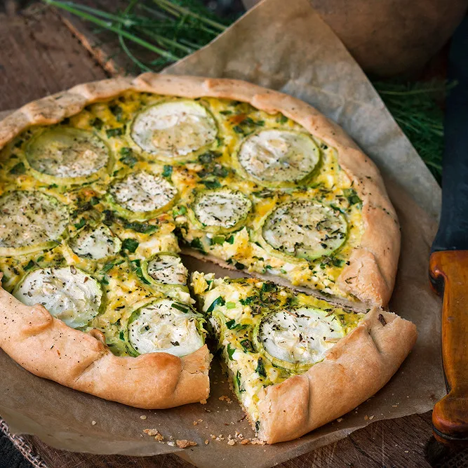 Quiche courgette et feta