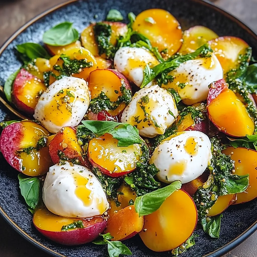 Salade de Pêches Fraîches et Burrata