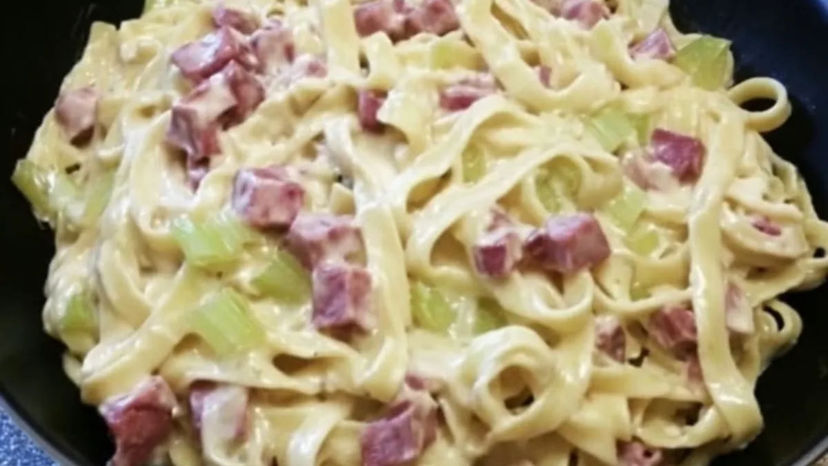 Tagliatelles à la Crème de Poireaux