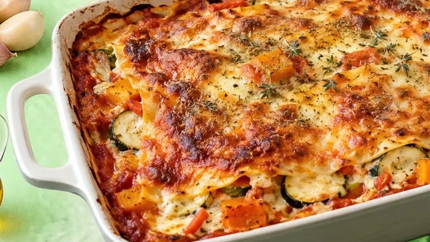 Lasagnes d'Automne à la Butternut, Chèvre & Légumes