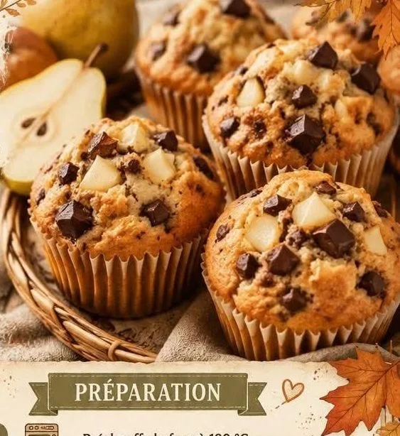 Muffins Poire & Chocolat