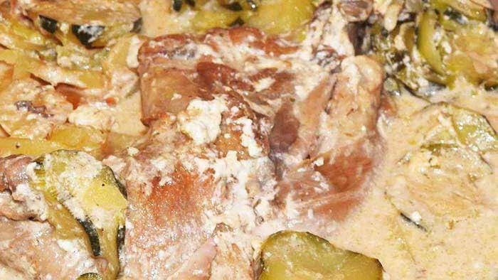 Cuisse de dinde aux courgettes