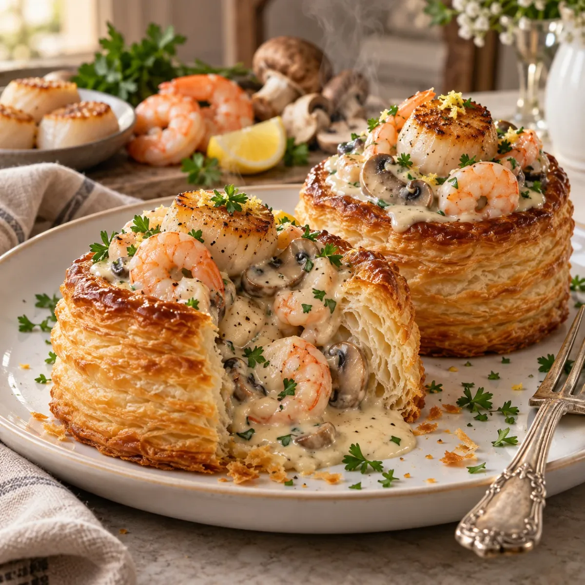 Bouchées à la Reine aux Fruits de Mer