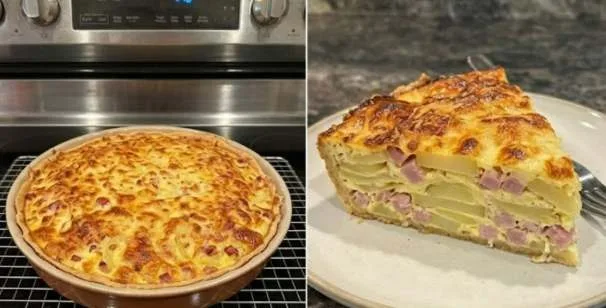 Tarte Rustique aux Pommes de Terre, Jambon et Gruyère