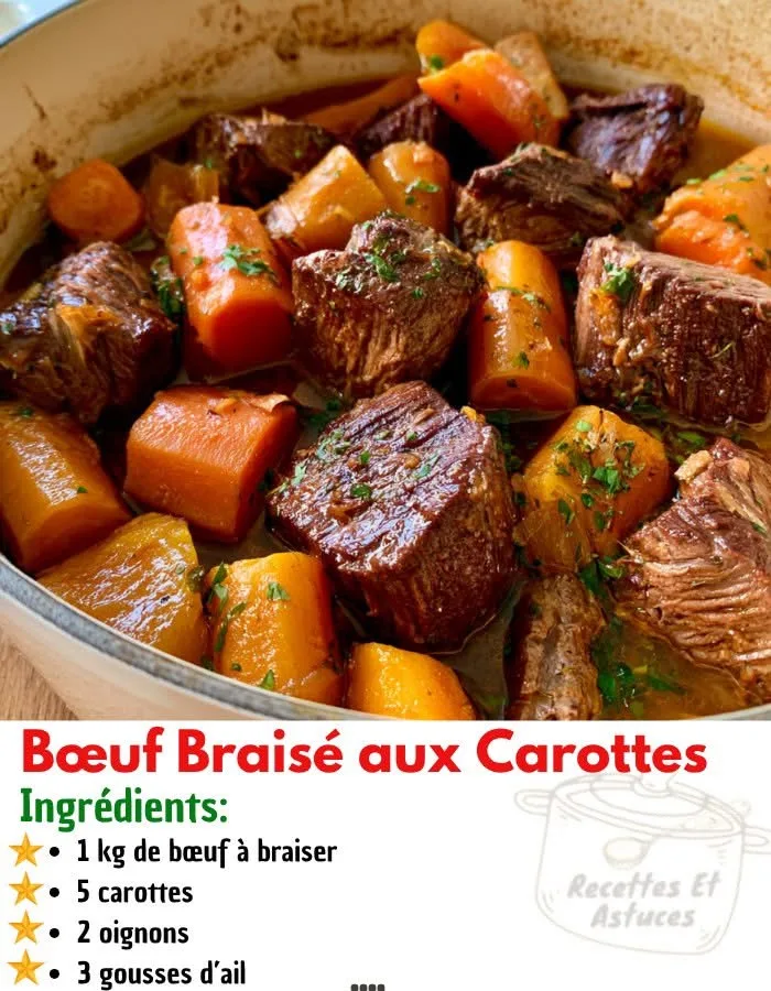 Bœuf braisé aux carottes
