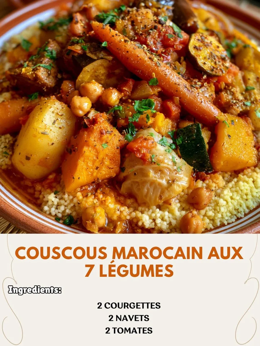 Couscous Marocain aux 7 Légumes