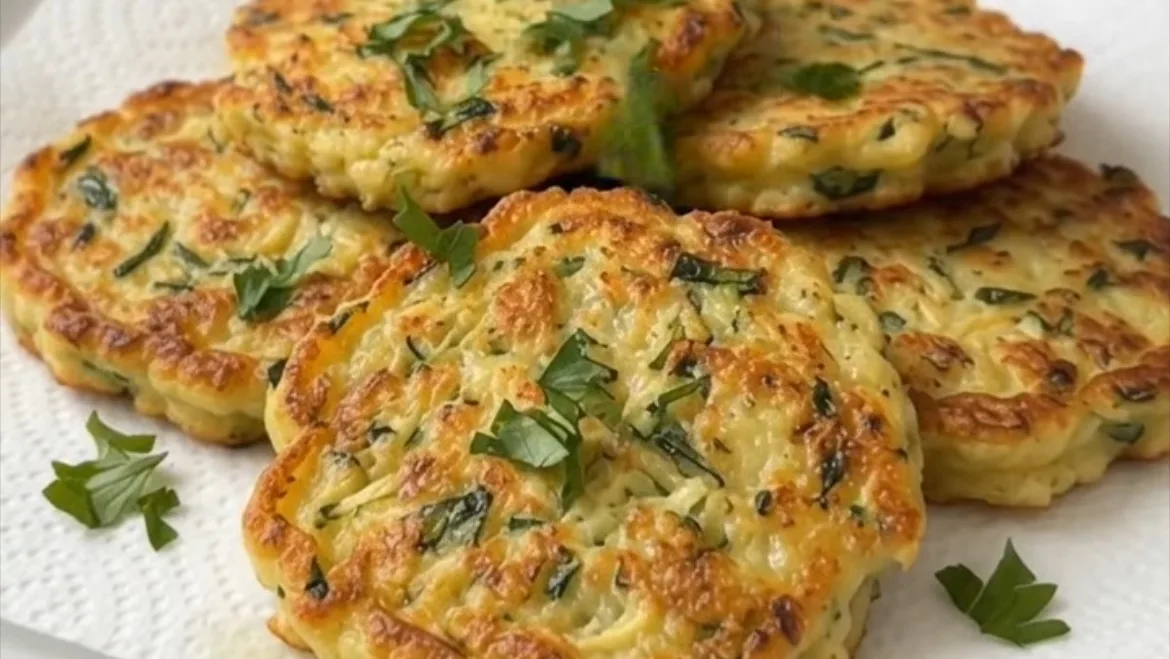 Galettes de courgette, dorées et moelleuses au centre