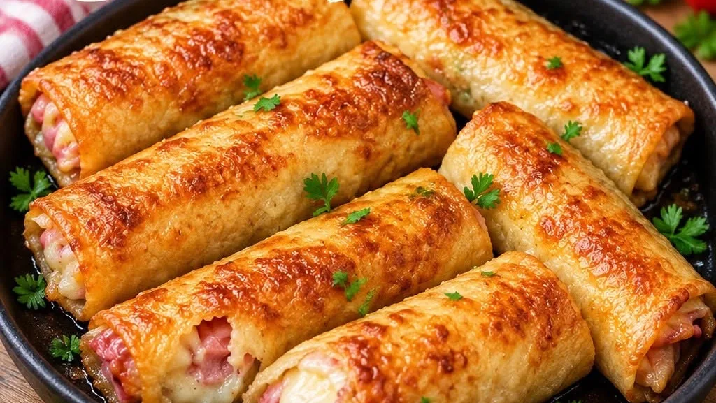 Cigares de brick au jambon et fromage