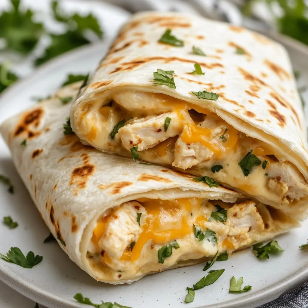 Wraps au poulet et à l'ail