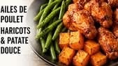 Ailes de poulet haricots & patate douce