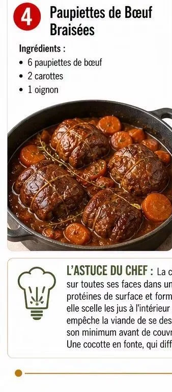 Paupiettes de Boeuf Braisées
