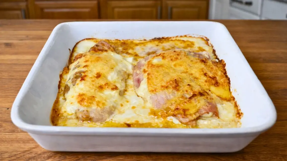 Escalopes de dinde jurassiennes gratinées au Comté et champignons