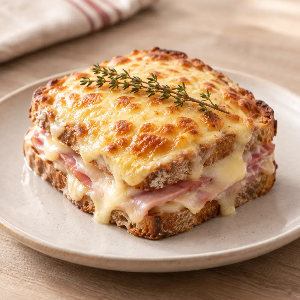 Croque-monsieur montagnard, gratiné et fondant