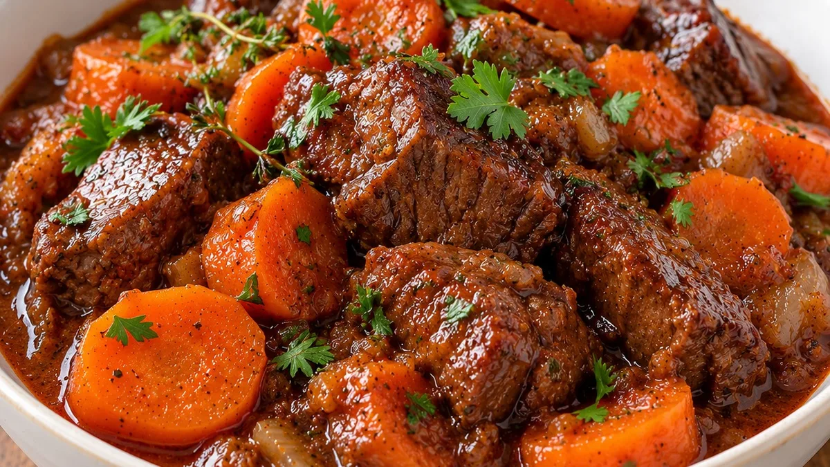 Bœuf braisé aux carottes
