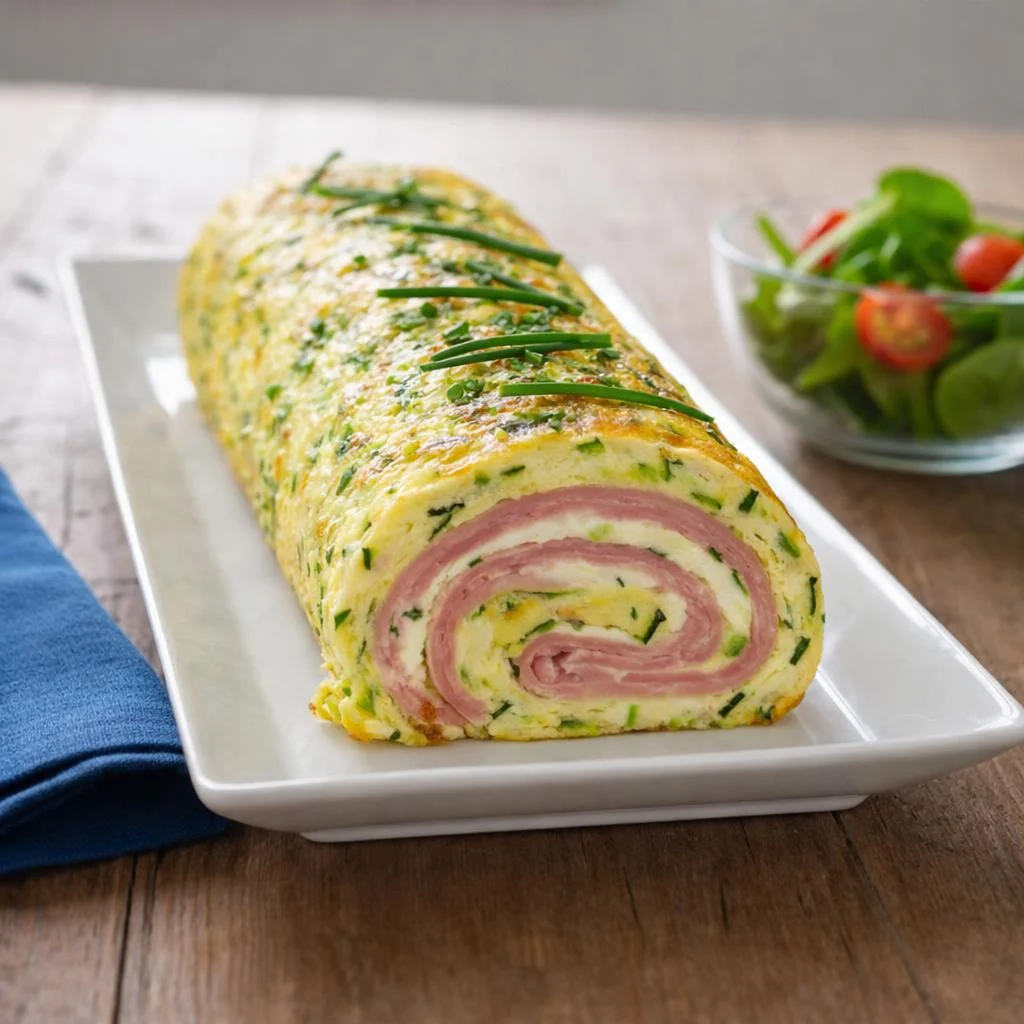 Roulade salée courgette jambon : express et moelleuse