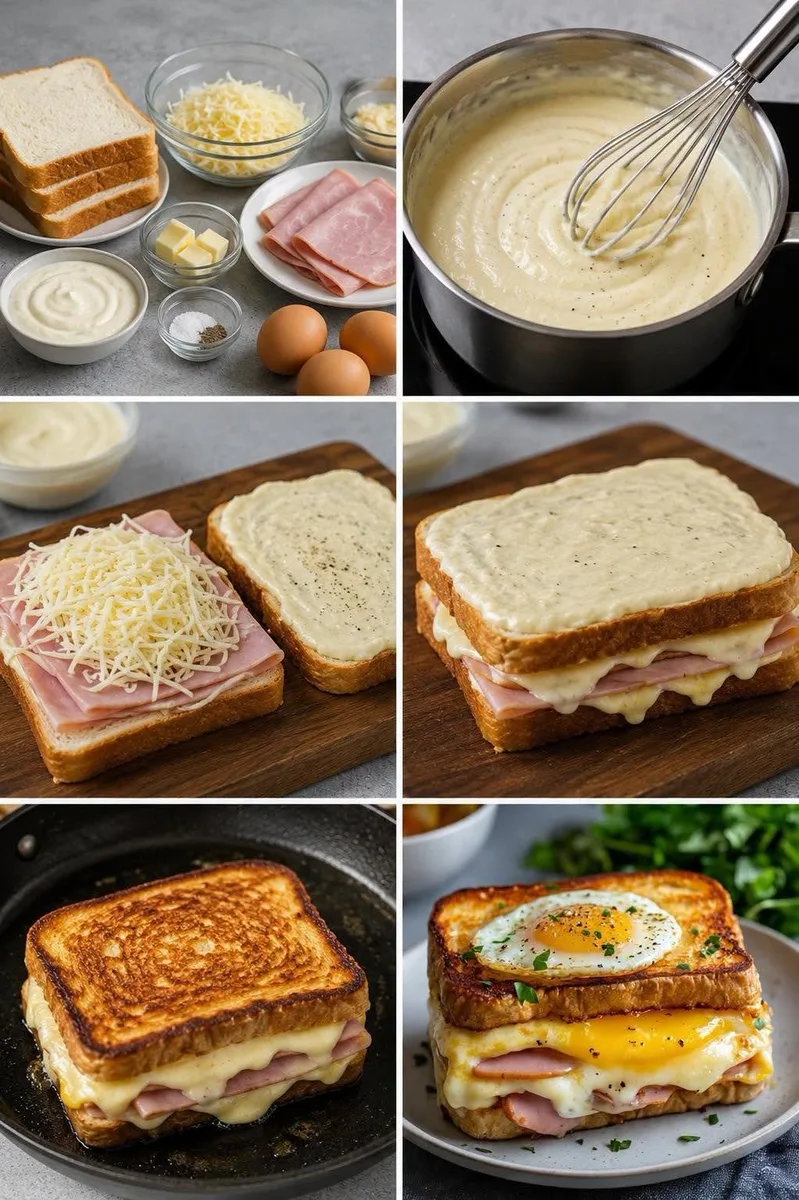Croque-Monsieur Gourmand à la Béchamel, Jambon et Fromage