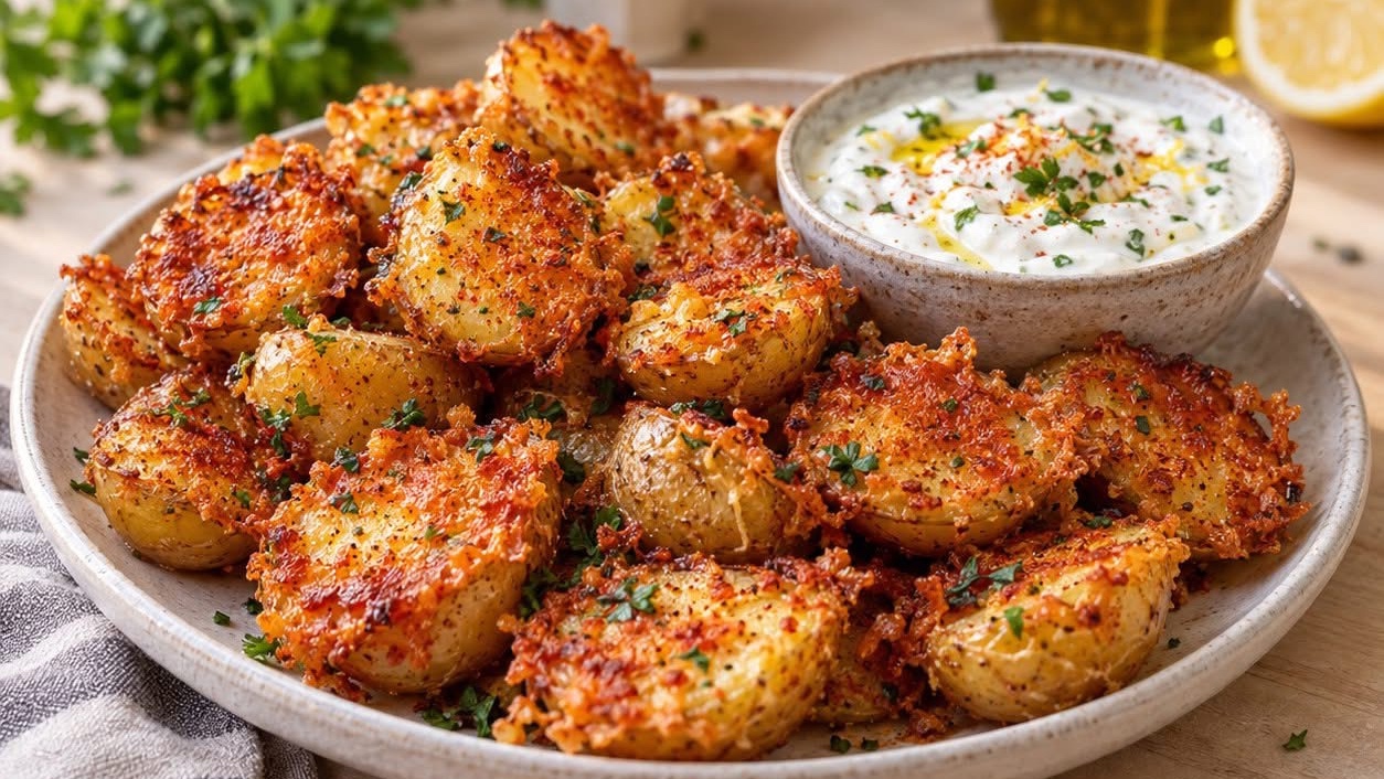 Pommes de terre à la jupe de parmesan