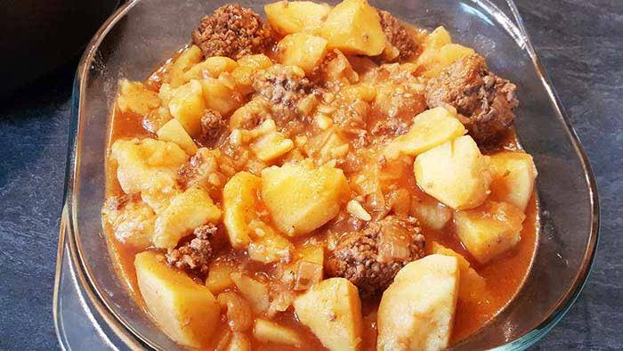 Boulettes de boeuf et ses pommes de terre