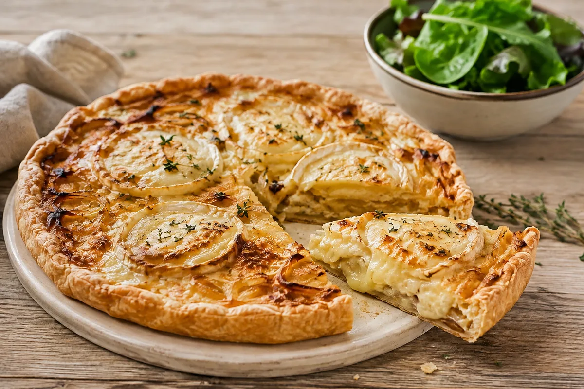 Tarte fondante au camembert