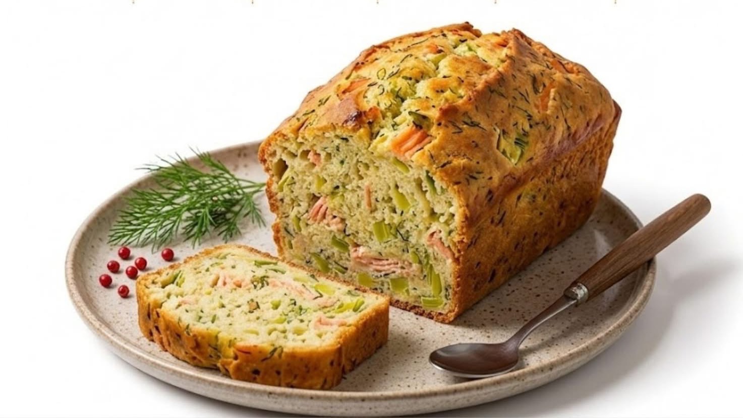 Cake aux Poireaux et Saumon Fumé