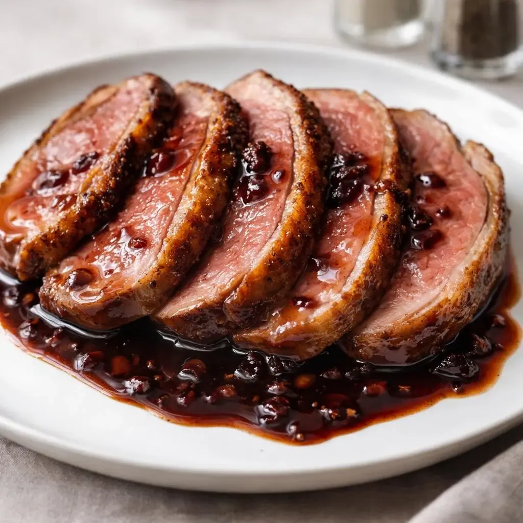 Magret de canard au miel et vinaigre balsamique