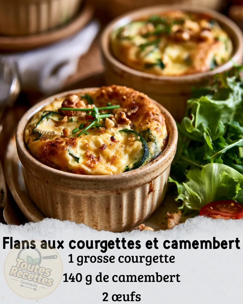 Flans aux courgettes et camembert