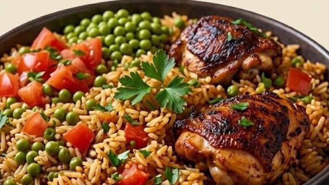 Riz au poulet épicé