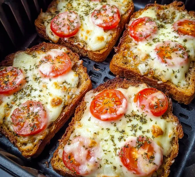 Toast Tomate Fromage à l'Air Fryer