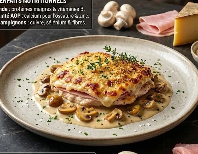 ESCALOPES DE DINDE JURASSIENNES AU COMTÉ AOP GRATINÉ