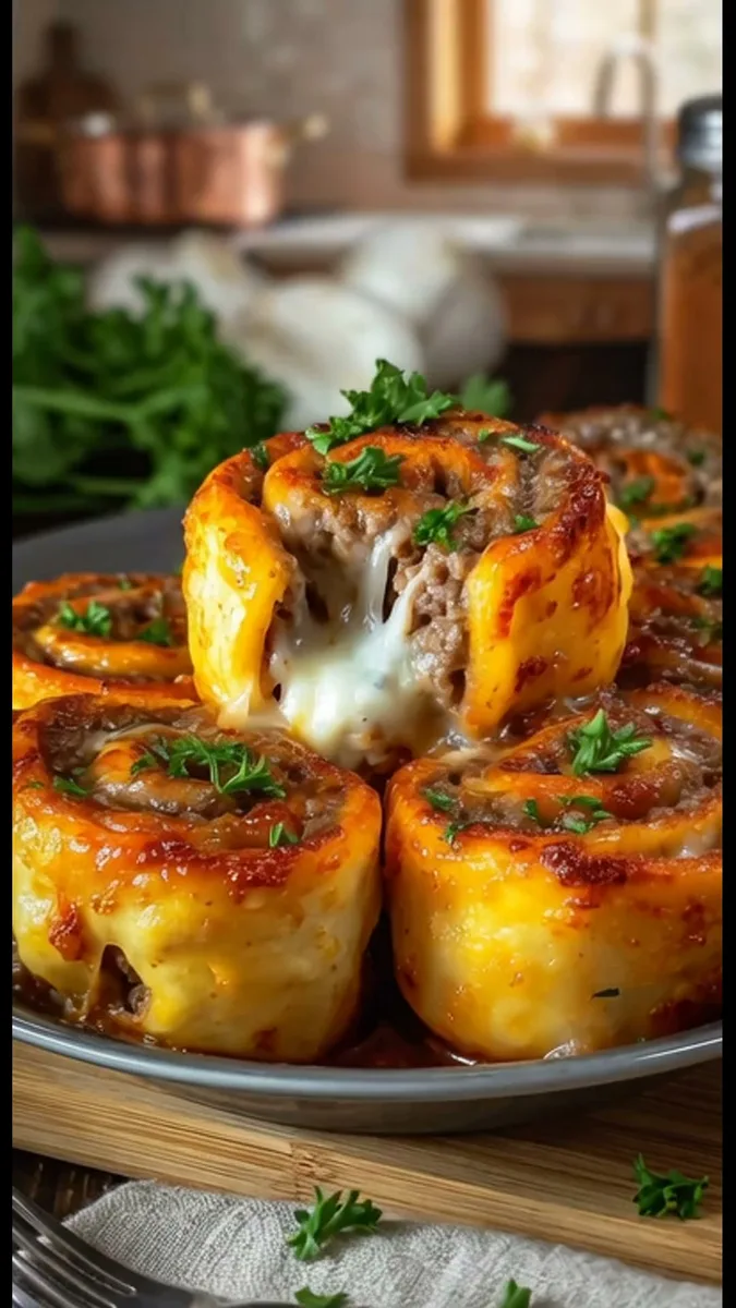 Roulés au Fromage et Beurre à l'Ail