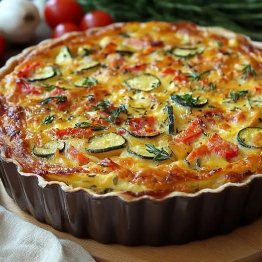 Quiche aux légumes bio sans pâte