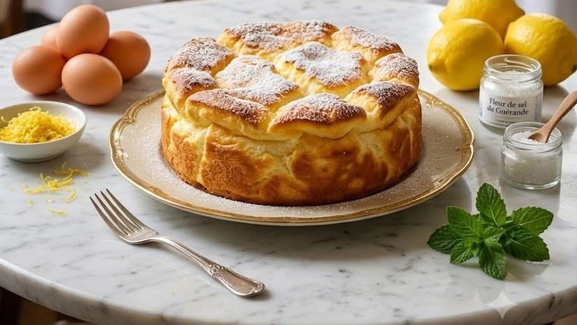 Le Gâteau Soufflé « Nuage d'Or » au Citron de Menton