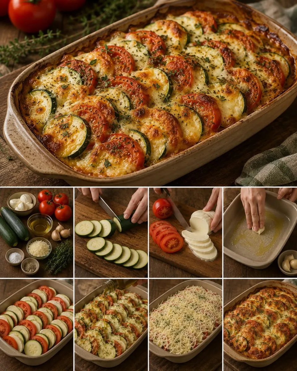 Gratin courgettes tomates mozzarella
