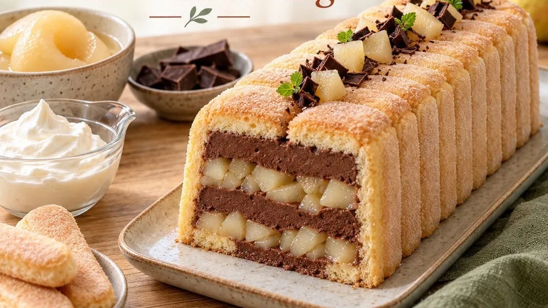 Charlotte aux poires et chocolat