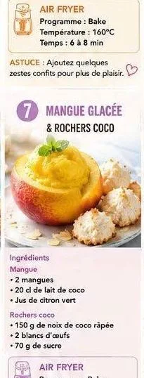 Mangue glacée & rochers coco