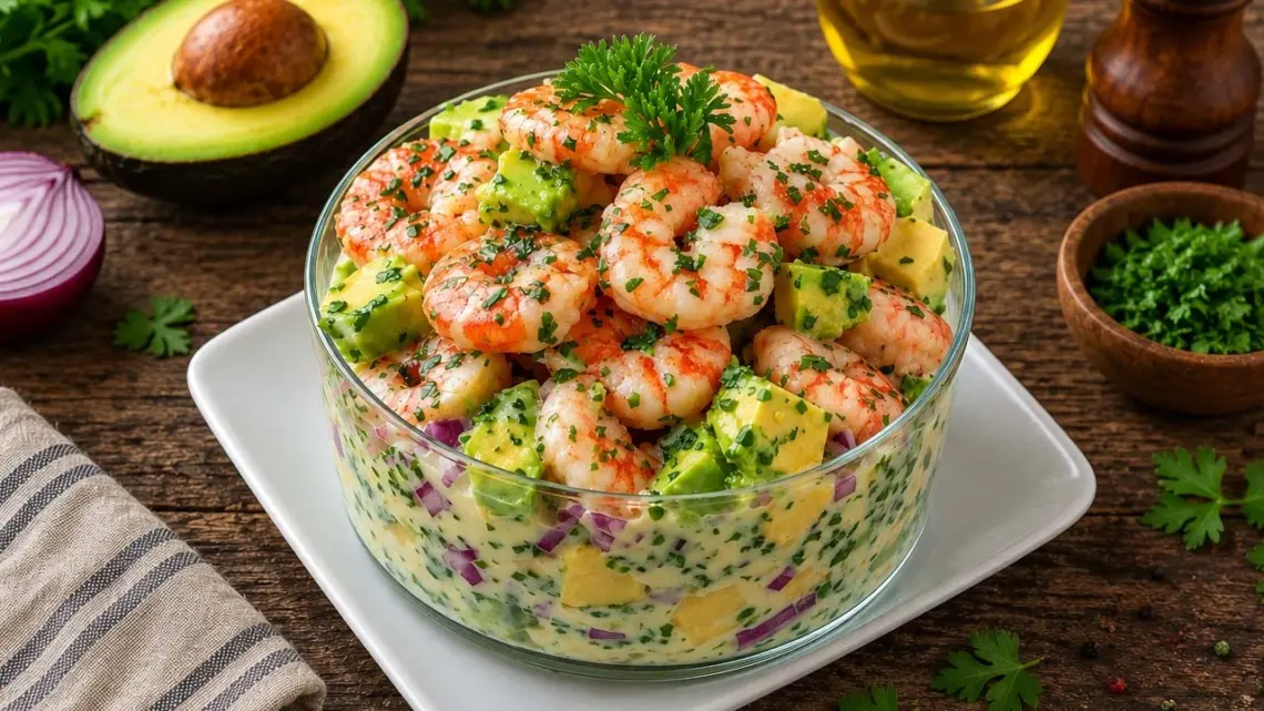 Salade de Crevettes et Avocat Crémeuse