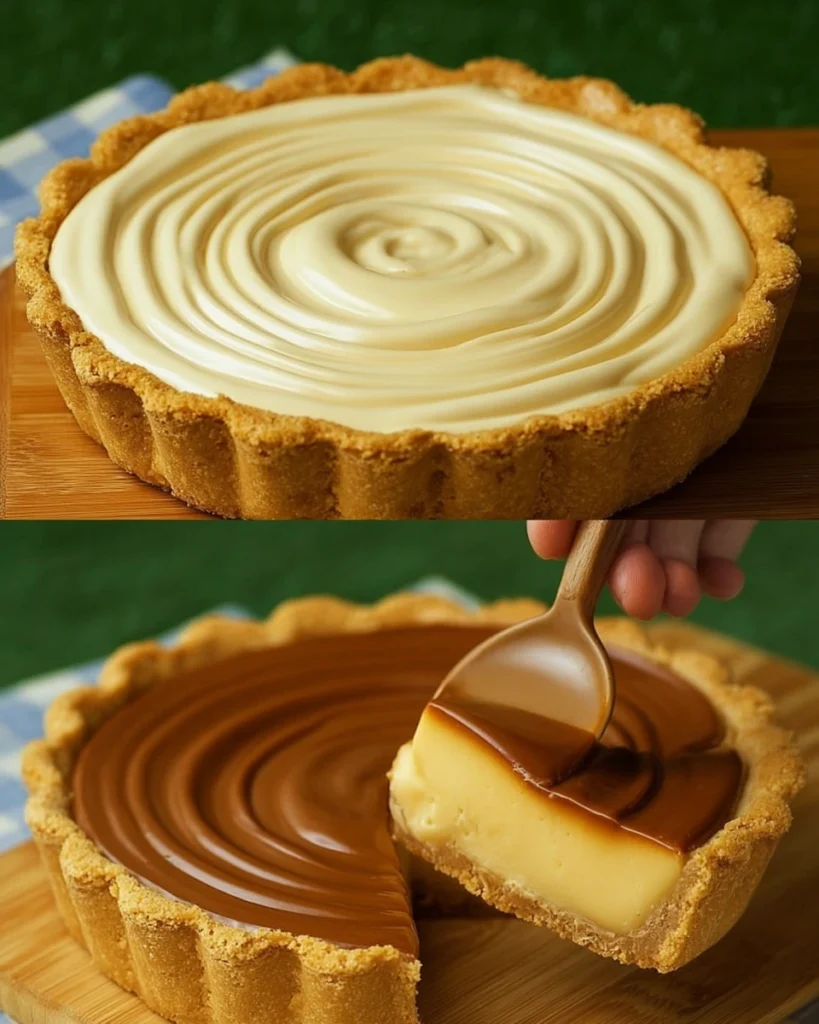 Tarte à la crème au caramel