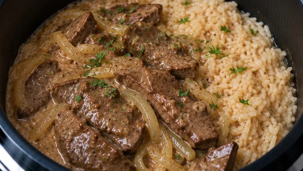 Foie de bœuf au riz