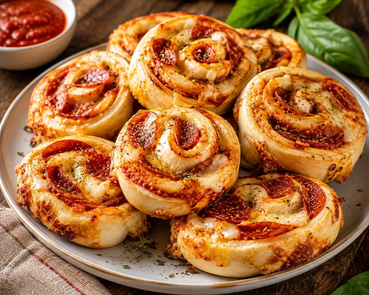Rouleaux de Pizza au Pepperoni et Fromage