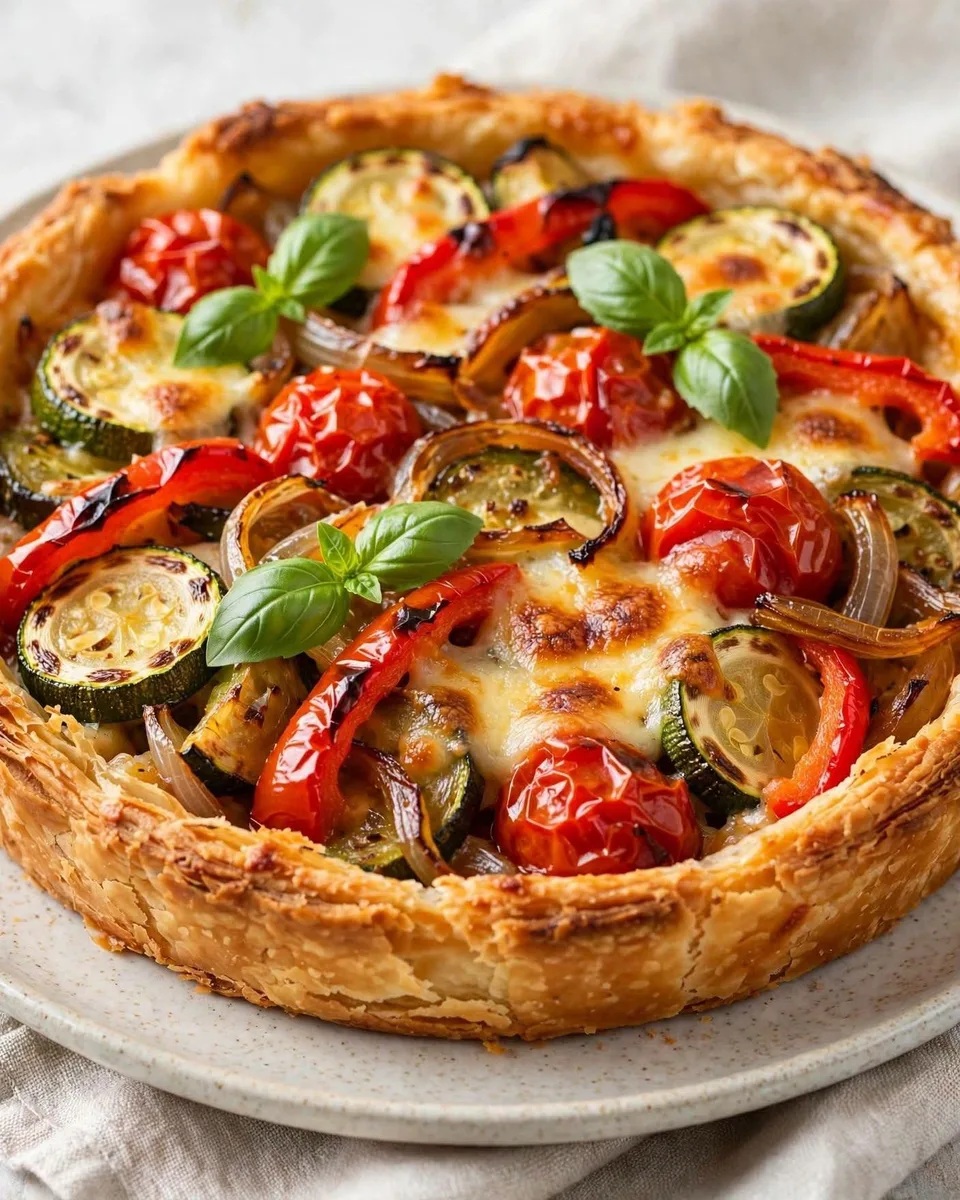 Tarte aux légumes grillés