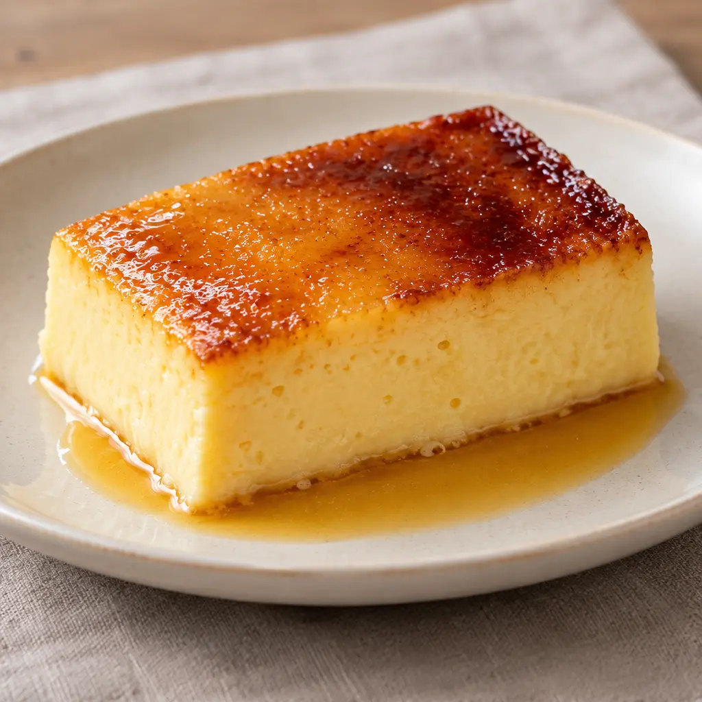 Flan caramélisé, crémeux et bien doré