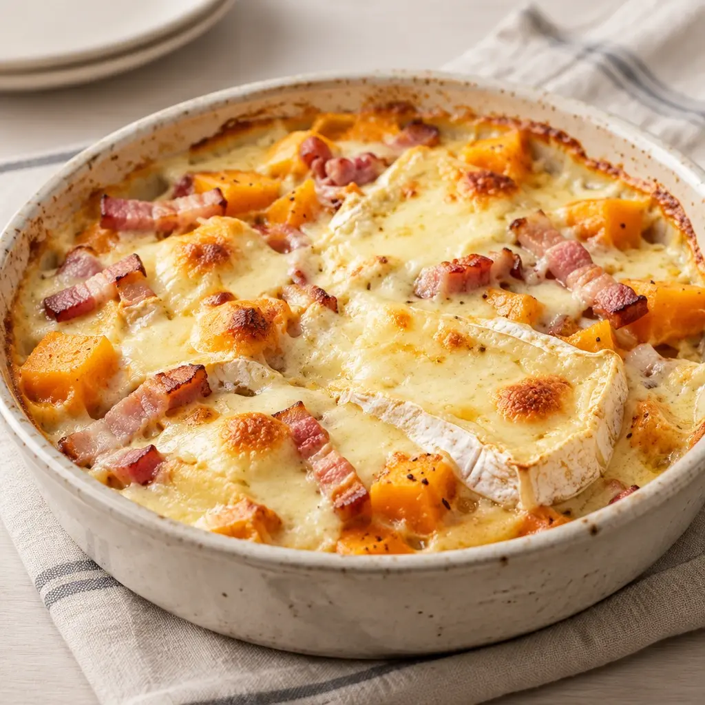 Gratin de courge butternut, crémeux et bien doré